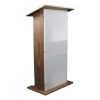 Wood/acrylate lectern Louvre - clear