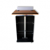 Height adjustable Acrylic/metal lectern Notulus - black