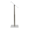 Height-adjustable metal/Acrylic lectern Vivaldi - stainless steel/clear