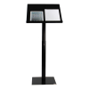 Height-adjustable metal/Acrylic lectern Vivaldi - black