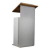 Höhenverstellbares Rednerpult aus Kunststoff/Metall Notulus - weiß