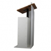 Height adjustable Acrylic/metal lectern Notulus - white