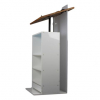 Height adjustable Acrylic/metal lectern Notulus - white