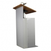 Height adjustable Acrylic/metal lectern Notulus - white