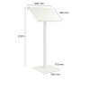 Height adjustable metal/acrylic lectern Vivaldi - white