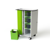 iPad charging cart with carry baskets - USB-C to LAN - 16 tablets - digital code lock