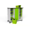 iPad charging cart with carry baskets - USB-C to LAN - 32 tablets - digital code lock