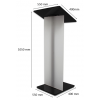 Metal/Acrylic black lectern Gomez