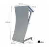 Metal lectern Neptune - grey