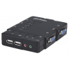 Switch KVM compatto a 4 porte con funzionalità audio e microfono