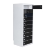 Charging locker BR10KL Black for 30 mobile devices - USB ports & power outlets - key locks