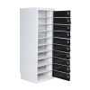 Charging locker BR10KL Black for 30 mobile devices - USB ports & power outlets - key locks