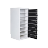 Charging locker BR8KL Black for 24 mobile devices - USB & power outlets - key locks