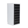 Charging locker BR8KL Black for 24 mobile devices - USB & power outlets - key locks