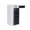 Charging locker BR8KL Black for 24 mobile devices - USB & power outlets - key locks