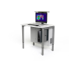 Stolik komputerowy M1 o regulowanej wysokości z 1 mechanicznie wysuwaną obudową monitora - 1200 (szer.) x 75 (gł.) cm