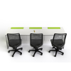 Tavolo per computer M1 con 3 alloggiamenti per monitor a scomparsa meccanica - 210 (L) x 75 (P) cm
