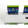Datorbord M1 med 3 mekaniska popup-monitorkåpor - 240 (B) x 67 (D) cm