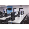 Datorbord M1 med 1 mekaniskt pop-up monitorhus - 70 (B) x 75 (D) cm