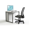 Mesa de ordenador M1 con 1 armario mecánico para monitor - 100 (ancho) x 75 (fondo) cm