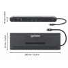 Docking station USB-C 11 in 1 con MST per tre monitor