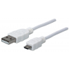 Hi-Speed USB-A zu Micro-USB Kabel - 480 Mbps - 1 Meter - weiß