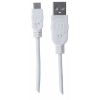 Hi-Speed USB-A til Micro-USB-kabel - 480 Mbps - 1,8 meter - hvid