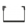 Cable USB-C a USB-C con cable rizado extensible - negro