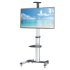 Aluminum height adjustable multimedia monitor cart - 37 to 86 inches