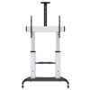 Aluminum Heavy-Duty Height Adjustable Multimedia TV Trolley - 60 to 100 inches