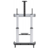 Aluminum Heavy-Duty Height Adjustable Multimedia TV Trolley - 60 to 100 inches