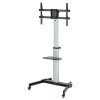 Aluminum height adjustable multimedia TV cart - 37 to 86 inches