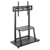 Sturdy height-adjustable multimedia TV cart - 37 to 100 inches