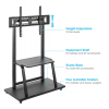 Sturdy height-adjustable multimedia TV cart - 37 to 100 inches