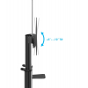 Height adjustable XXL mobile monitor floor stand - 70 to 120 inches