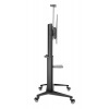 Height adjustable XXL mobile monitor floor stand - 70 to 120 inches