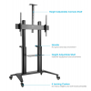 Height adjustable XXL mobile monitor floor stand - 70 to 120 inches