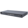 16-port Gigabit Ethernet Web-Managed PoE+ Switch med 2 SFP-porte