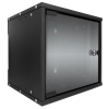 10-tommer vægskab MHT130 - 6U højde - 300 mm dyb - sort