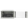 19 inch wandkast MHT135 met glazen deur - 6U hoogte - 600 mm diep - grijs