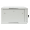 19 inch wandkast MHT135 met glazen deur - 6U hoogte - 600 mm diep - grijs