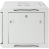 19 inch wandkast MHT133 met glazen deur - 6U hoogte - 450 mm diep - grijs