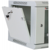 19 inch wandkast MHT133 met glazen deur - 6U hoogte - 450 mm diep - grijs