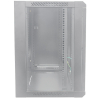 Armario mural de 19 pulgadas MHT108 con puerta de cristal - altura 9U - 450 mm de profundidad - flatpack - gris