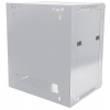 Armario mural de 19 pulgadas MHT108 con puerta de cristal - altura 9U - 450 mm de profundidad - flatpack - gris