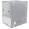Armario mural de 19 pulgadas MHT108 con puerta de cristal - altura 9U - 450 mm de profundidad - flatpack - gris
