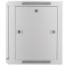 19 inch wandkast MHT147 met glazen deur - 9U hoogte - 450 mm diep - grijs