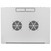 19 inch wandkast MHT147 met glazen deur - 9U hoogte - 450 mm diep - grijs