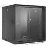 19-Zoll-Wandschrank MHT136 mit Glastür - 12 HE Höhe - 450 mm tief - schwarz