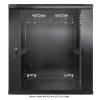 19-Zoll-Wandschrank MHT136 mit Glastür - 12 HE Höhe - 450 mm tief - schwarz